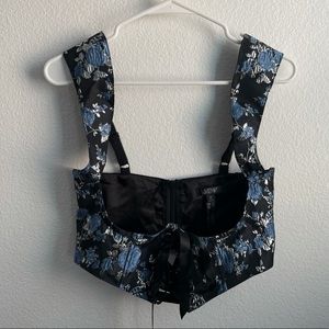 Dolls Kill Widow Fanged Brocade Underbust Corset